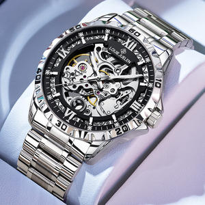 루이 쥴렌 남성용 새로운 세대 방수 야광 비즈니스 캐주얼 오토매틱 스켈레톤 시계 - Product Image 2