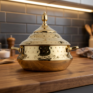 Casserole en céramique résistante à la chaleur - Marmite en argile durable avec couvercle, pour cuisinière à gaz, usage domestique et restaurant, écologique et isolée - Product Image 1