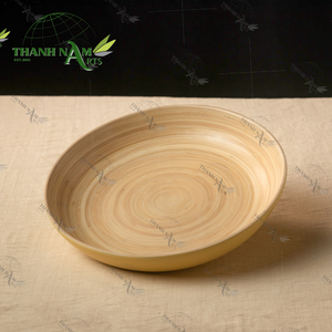 Assiette à manger en bambou classique réutilisable de haute qualité plats alimentaires décoratifs fabriqués à la main du Vietnam - Product Image 3