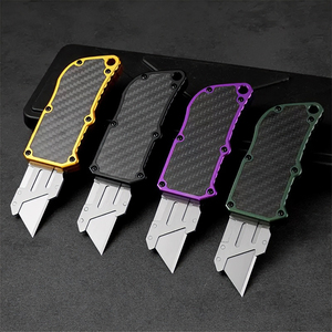Abrecartas para el hogar, cuchillo de bolsillo con mango de aleación de aluminio aeronáutico (para manualidades/papel/regalos), cuchillo multiusos para exteriores e industrial - Product Image 2