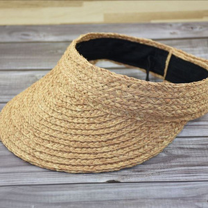 Mùa hè bãi biển phụ nữ gấp <span class=keywords><strong>Raffia</strong></span> rơm Braid Visor <span class=keywords><strong>hat</strong></span> - Product Image 5
