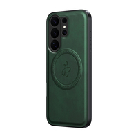 Étui de téléphone robuste avec support magnétique pour Samsung Galaxy S26 Ultra/S26 Plus S26/S26 FE, coque arrière en cuir PU avec béquille