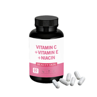 Comprimés de Vitamine C, Vitamine E et Niacine de qualité supérieure, formule beauté pour la peau, puissant antioxydant pour une peau éclatante, étiquette privée OEM