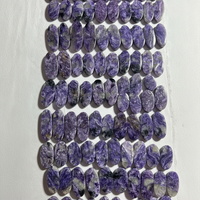 Prix abordable Charoite Cabochon Naturel, Paire de Pierres Précieuses Non Montées Polies de Haute Qualité, Formes Mixtes, Guérison, Taille Personnalisable, Bijoux