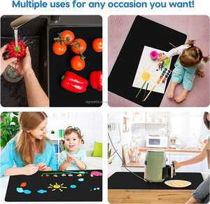 Resin Silicone <b>Table</b> Mat Multipurpose Countertop <b>Protector</b> Kitchen Heat-resistant Mat Quality Silicone <b>Table</b> Mat - Product Image 6