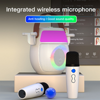 Enceinte Karaoké Portable SL6 avec Deux Microphones Sans Fil 20W pour KTV Domestique Tout-en-un à Batterie RGB et Streaming en Direct