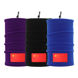 Winter Outdoor Fleece Neck Warmer With China Flag For Running Cycling Hiking Mountaineering Camping Fishing Unisex Adult Sports - Product Image 1