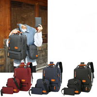 Ensemble de sacs à dos de sport décontractés pour adolescents, garçons et filles, grande capacité, sac de sport avec poche latérale, bretelles respirantes pour l'école