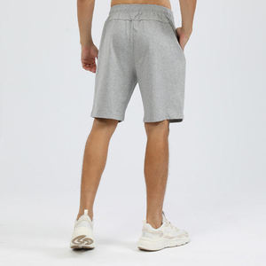 100% coton Shorts hommes Shorts en coton lourd couleur unie Logo personnalisé coton polaire Shorts pour hommes - Product Image 4