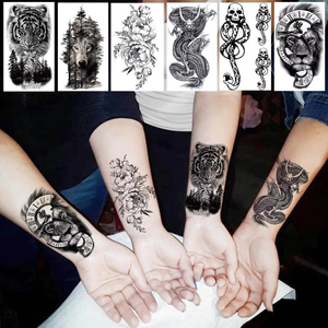 <span class=keywords><strong>Tatuajes</strong></span> Temporales Personalizados de 52 Hojas de Papel con Diseños de Calaveras Negras, Flores Pequeñas, Montañas, Serpientes y Animales <span class=keywords><strong>para</strong></span> Aplicación en Cuerpo y Rostro <span class=keywords><strong>para</strong></span> Hombres y <span class=keywords><strong>Mujeres</strong></span> - Product Image 1