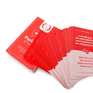 Tarjetas de Juego de Beber <span class=keywords><strong>con</strong></span> Impresión de Texto y Logotipo OEM, Iniciadores de Conversación Profunda para Parejas y <span class=keywords><strong>Amigos</strong></span> - Product Image 4