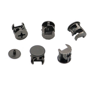 Connecteur de verrouillage excentrique en alliage de zinc 12x12,5 mm avec couvercle en caoutchouc plat 13 mm pour armoires, placards et meubles à chaussures - Product Image 4