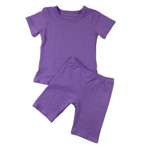 Conjuntos de Ropa para Niños al por Mayor de Verano, 40 Colores, Camisetas para Niñas y Niños, Conjuntos de Algodón Sólido para Bebés, Boutique de Ropa Infantil, Último Modelo - Product Image 2