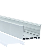 Profilé en aluminium LED avec diffuseur, embouts et clips pour bande LED 65*35 mm