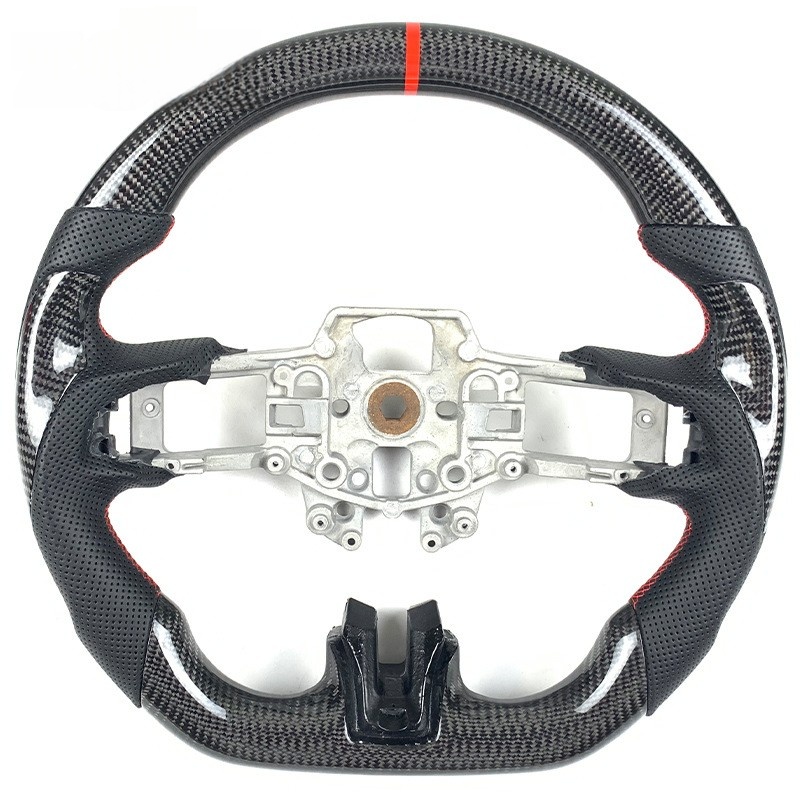 Perforated leather+carbon fiber