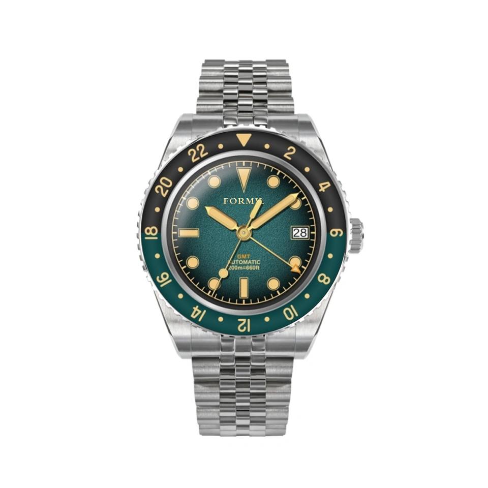 Luxury Automatic Diving Watch Rotating Ceramic Bezel NH34 GMT Movement ...