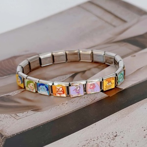 ブレスレットバングルセット316Lステンレススチール女性と女の子のための魅力のない漫画イタリアファッション - Product Image 5