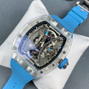 Orologio di Lusso con Tourbillon Trasparente in Cristallo, Orologio Meccanico da Uomo con Movimento Automatico a Barile, <span class=keywords><strong>Orologi</strong></span> Cinesi Scheletrati Sportivi - Product Image 3