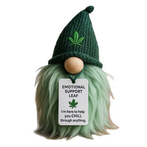 Gnomo in Resina per Supporto Emotivo, Statuetta in Plastica con Motivo Vegetale Originale - Product Image 3