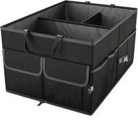 Boîte de rangement pliable en polyester souple pour coffre de voiture, sac de coffre avec 4 à 7 compartiments, design multi-poches pour SUV