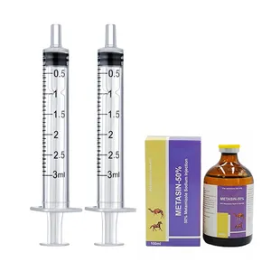 Rekabetçi fiyat veteriner aletleri şırınga tek kullanımlık plastik steril 2.5cc 3cc veteriner enjeksiyon tabancası için animalmedical