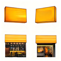 Boîtes lumineuses publicitaires à changement de couleur irisé, enseignes rétroéclairées dynamiques à LED