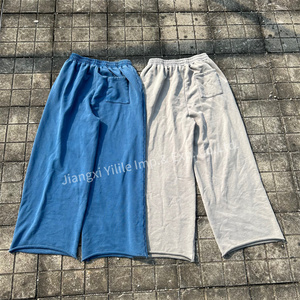 PT1140 Custom Screen Printing Raw <strong>Hem</strong> <strong>Pants</strong> Heavyweight Wide Leg Sun Faded Trackpants Baggy <strong>Pants</strong> Acid Wash Vintage Sweatpants - Product Image 4