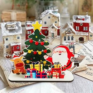 Adorno Navideño de Madera, Bonito y Tridimensional, Decoración de Escritorio, Artesanía de Madera - Product Image 5