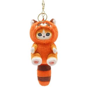 Nueva moda creativa lindo gato llavero felpa ardilla colgante para mochila pareja llavero al por mayor con relleno de algodón PP - Product Image 2