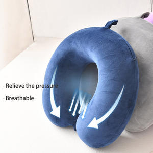 Almohada <span class=keywords><strong>de</strong></span> Viaje para el Cuello Hesen <span class=keywords><strong>de</strong></span> Espuma Viscoelástica Extraíble con Soporte para el Cuello para Avión y Automóvil - Product Image 4