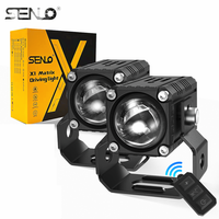 Phares auxiliaires LED mini moto Senlo X1 X3 50W blanc jaune, feux de route et de croisement, feux de travail, antibrouillard, projecteurs de conduite