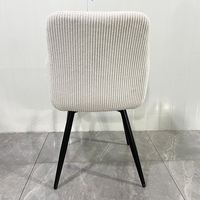 Chaise de salle à manger convertible et portable en suède, style nordique, luxe léger, contemporaine, écologique, pour mobilier d'appartement