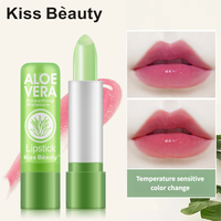 Baume à lèvres hydratant et repulpant à l'aloe vera, qui change de couleur, pour une réparation des lèvres pendant la nuit