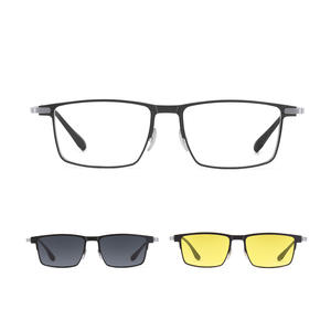 Montures de lunettes rectangulaires en aluminium et magnésium 9905 unisexe, verres en résine de taille moyenne, origine Danyang - Product Image 1