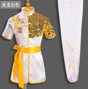 Ecoparty adulto chino tradicional dragón Wushu uniforme Kung Fu ropa conjunto artes marciales uniforme Tai Chi Kleding taoísta Shaolin - Product Image 1