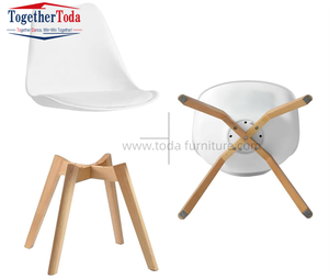 <span class=keywords><strong>Chaise</strong></span> de bureau nordique moderne avec pieds en <span class=keywords><strong>bois</strong></span>, <span class=keywords><strong>chaise</strong></span> de salle à manger Tulip avec coussin et dossier en forme de coquille pour cuisine, hôtel, café, maison - Product Image 6