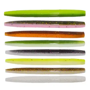 Esca artificiale per verme Senko 10cm 6.5g 8 pz esca per spigola in silicone morbido lombrico esche da pesca lombrico artificiale