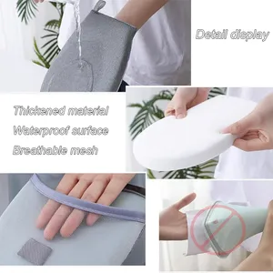 Papan Setrika <span class=keywords><strong>Mini</strong></span> yang Dapat Dicuci dengan Penutup Alas Setrika Anti Panas Tahan Panas & Tahan Noda Abu-abu untuk Penggunaan Lemari Pakaian - Product Image 5