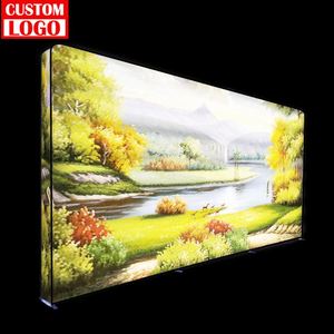 High Brightness Durable Floor Standing Portable Textile Fabric LED <b>Light</b> <b>Box</b> for Indoor Exhibition <b>Advertising</b> - Product Image 1