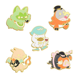 Nouvelle broche en émail en métal gravé Animation de dessin animé japonais Pokemon Pet Elf Style Badge pour la remise des diplômes de la fête des pères - Product Image 2