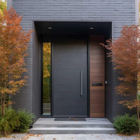 Porte de portail moderne en bois massif, design personnalisé pour entrée de maison et applications de villas privées