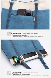 Bolsa de Mano de Lona de Algodón Multiusos Personalizada de Gran Capacidad, Bolsa de Compras Reutilizable Personalizada, Bolsa de Lona de Algodón - Product Image 5