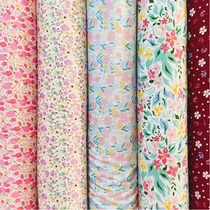 Tissu Popeline <span class=keywords><strong>de</strong></span> Coton du Fabricant, Imprimé Floral Tissé Écologique, 100% Coton, Style Uni pour Robes, Jupes, Bébés et Enfants - Product Image 5