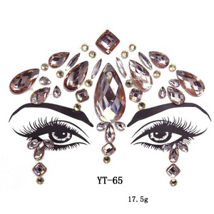 Autocollants de <span class=keywords><strong>tatouage</strong></span> corporel en <span class=keywords><strong>diamant</strong></span>, étanches, temporaires, 3D, en strass, pour fêtes, visage, pour femmes, filles et hommes - Product Image 6