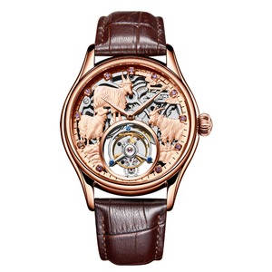 Montres mécaniques évidées au design de luxe <span class=keywords><strong>Montre</strong></span> à tourbillon squelette en acier inoxydable haut de gamme pour homme - Product Image 5