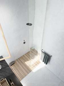 Panneau décoratif en porcelaine à surface mate pour placage <span class=keywords><strong>de</strong></span> <span class=keywords><strong>salle</strong></span> <span class=keywords><strong>de</strong></span> <span class=keywords><strong>bain</strong></span> 2700X900X9mm veines riches en gris <span class=keywords><strong>Baikal</strong></span> - Product Image 3