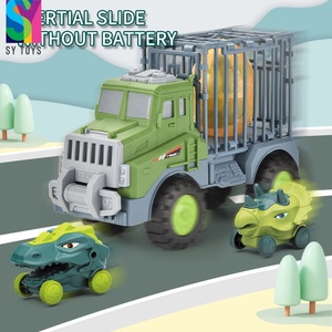 SY JOUETS Gratuit Quatre Roues Friction Jouets Animal Transporteur Voiture <span class=keywords><strong>Dinosaure</strong></span> Transporteur Véhicule <span class=keywords><strong>Cage</strong></span> <span class=keywords><strong>Dinosaure</strong></span> <span class=keywords><strong>Camion</strong></span> Pour Enfants - Product Image 3