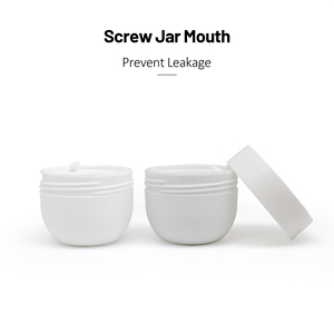 Hình Dạng Dễ Thương Đáy Tròn Màu Trắng Frosted 30Ml 50Ml <span class=keywords><strong>75Ml</strong></span> 100Ml <span class=keywords><strong>PP</strong></span> Nhựa Mỹ Phẩm Jar Kem Mắt Jar Với Nắp - Product Image 3