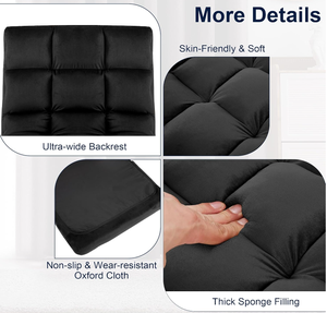 Nouvelle chaise de sol ergonomique sans accoudoirs <span class=keywords><strong>en</strong></span> velours surdimensionnée et pliable avec 6 positions réglables pour le salon et la chambre à coucher - Product Image 6