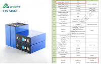 Rep 3.2V 280a Kelas a Lifepo4 baterai 48V DIY kotak prismatis isi ulang baterai Lithium Ion harga lebih rendah